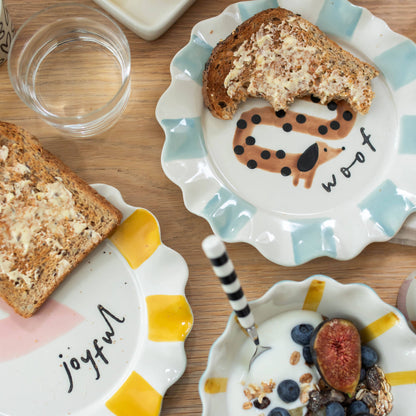 Set de 2 Assiettes Cœur Rose Joyful - Caroline Gardner