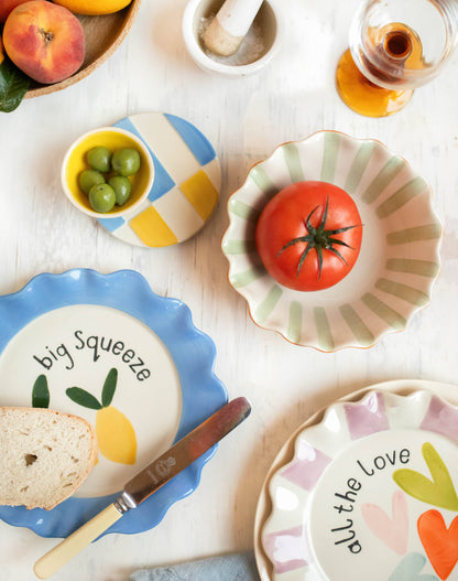 Set de 2 Assiettes de Citrons Pressés D.21 cm - Caroline Gardner