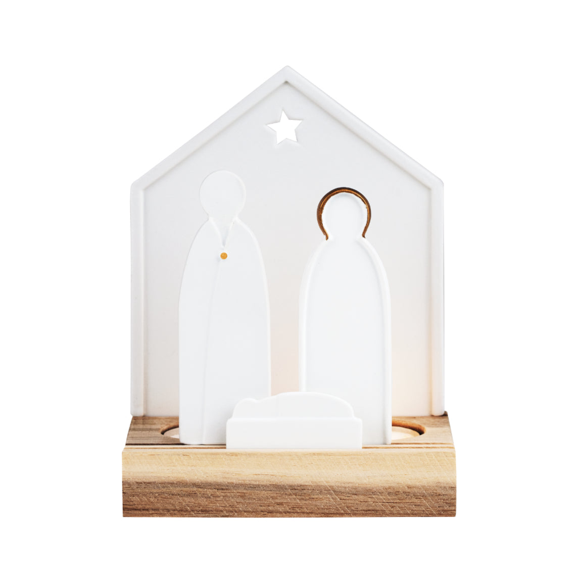Photophore Crèche de Noël en Porcelaine et Bois - Räder