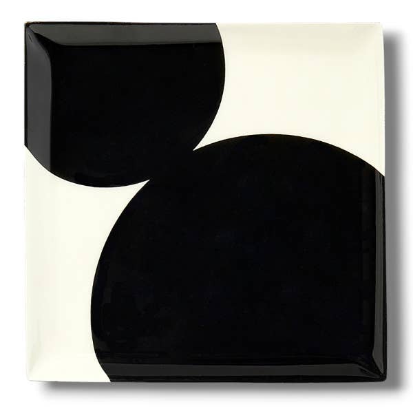 Vide-Poche Astre Noir en Métal Style Contemporain 15x15cm - Gangzaï