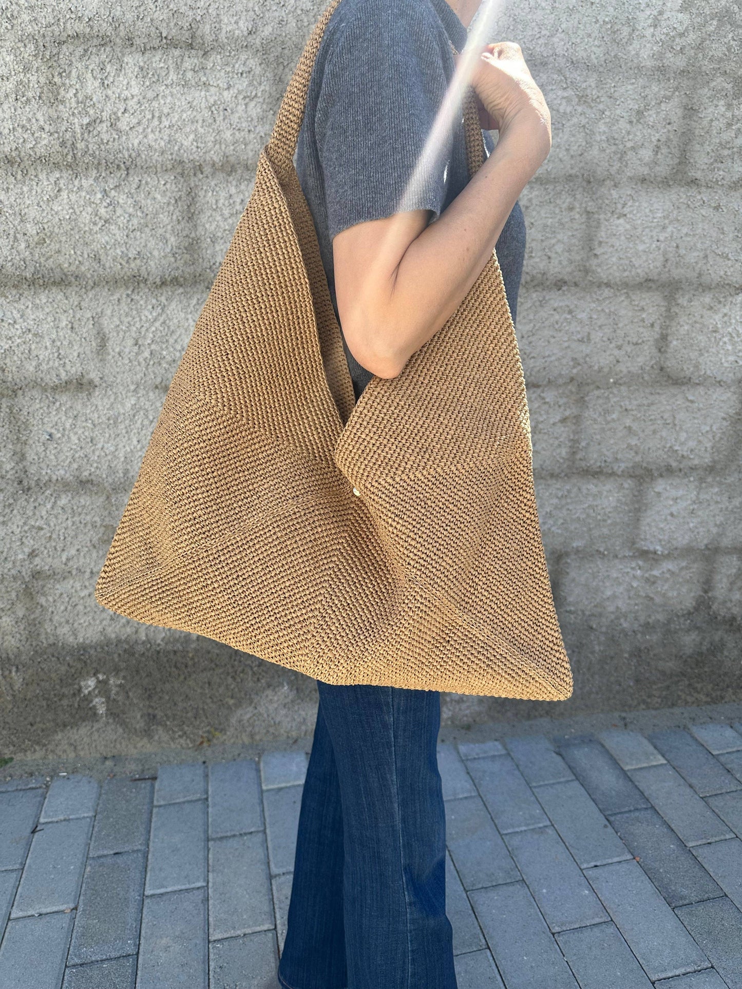 Tote-Bag en Raphia Marina, Fabrication Artisanale Italienne