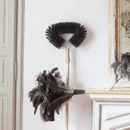 Plumeau à Poussière en Bois de Hêtre et Plumes d'Autruche 1,2 m - Andrée Jardin