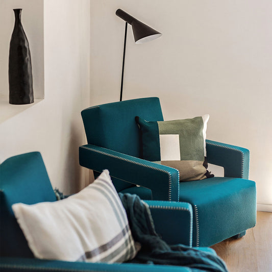 Housse de Coussin Géométrique en Coton Brodé - Haomy