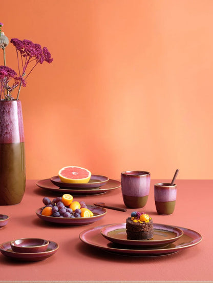Set de 4 Tasses à Café en Grès Bi-Colore - Asa
