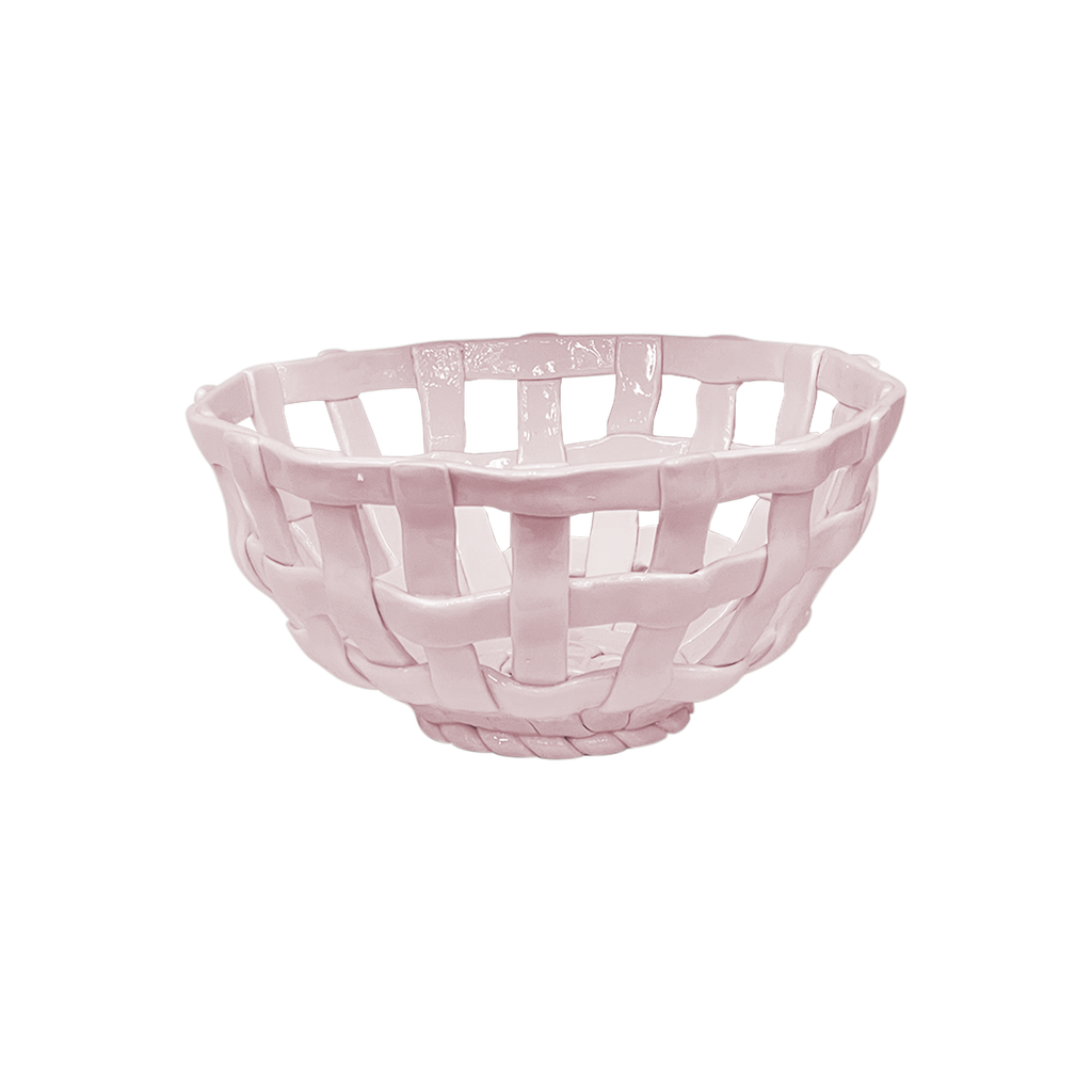 Panier Rose en Céramique Tressé - Opjet
