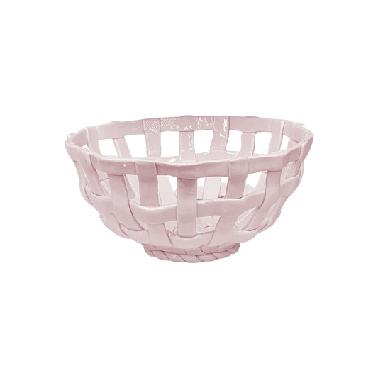 Panier Rose en Céramique Tressé - Opjet