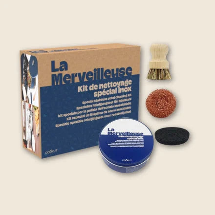 Kit de Nettoyage pour Poêle en Inox Merveilleuse - Cookut