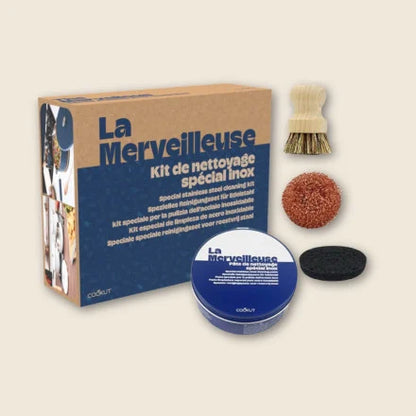 Kit de Nettoyage pour Poêle en Inox Merveilleuse - Cookut