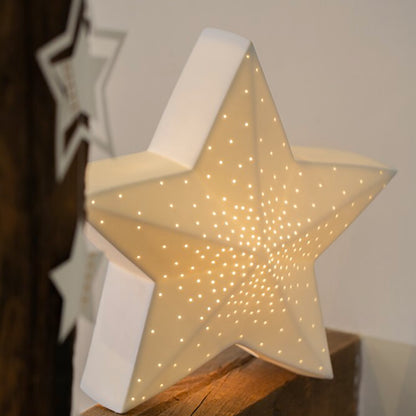 Lampe Étoile en Porcelaine Perforée D.30 cm - Räder