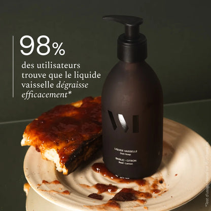 Flacon Verre Liquide Vaisselle 290ml, Fleur d'Oranger / Citron-Basilic - What Matters