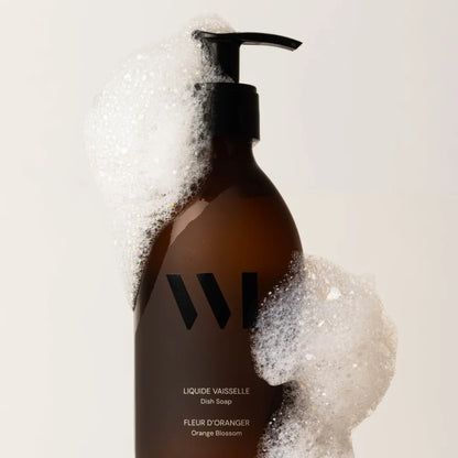 Flacon Verre Liquide Vaisselle 290ml, Fleur d'Oranger / Citron-Basilic - What Matters