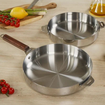 Coffret Duo Merveilleuse Poêles en Inox 20 & 28 cm - Cookut