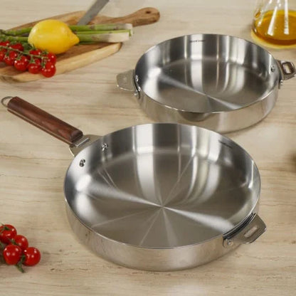 Coffret Duo Merveilleuse Poêles en Inox 20 & 28 cm - Cookut