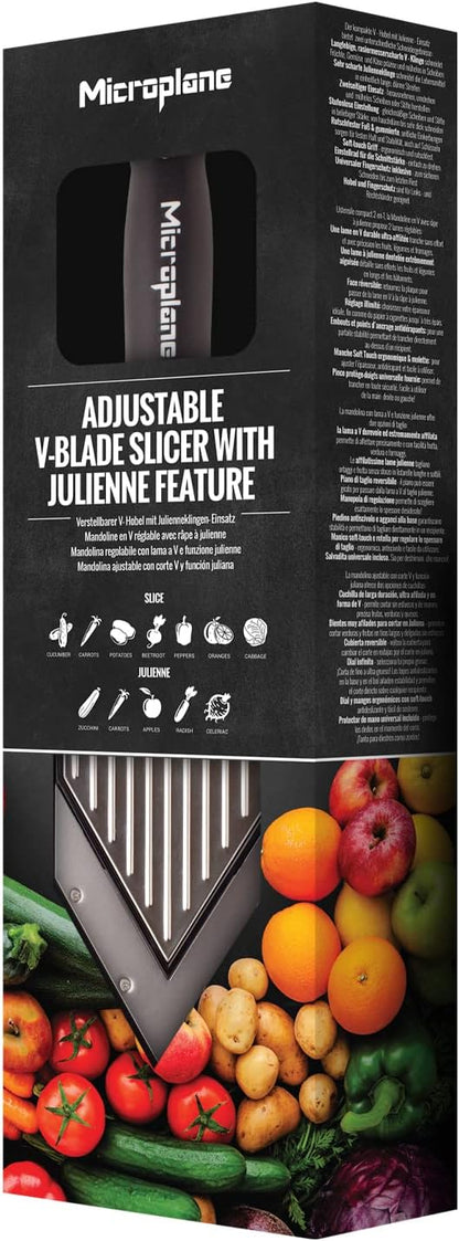 Mandoline en V Ajustable avec Protège Doigt - Microplane
