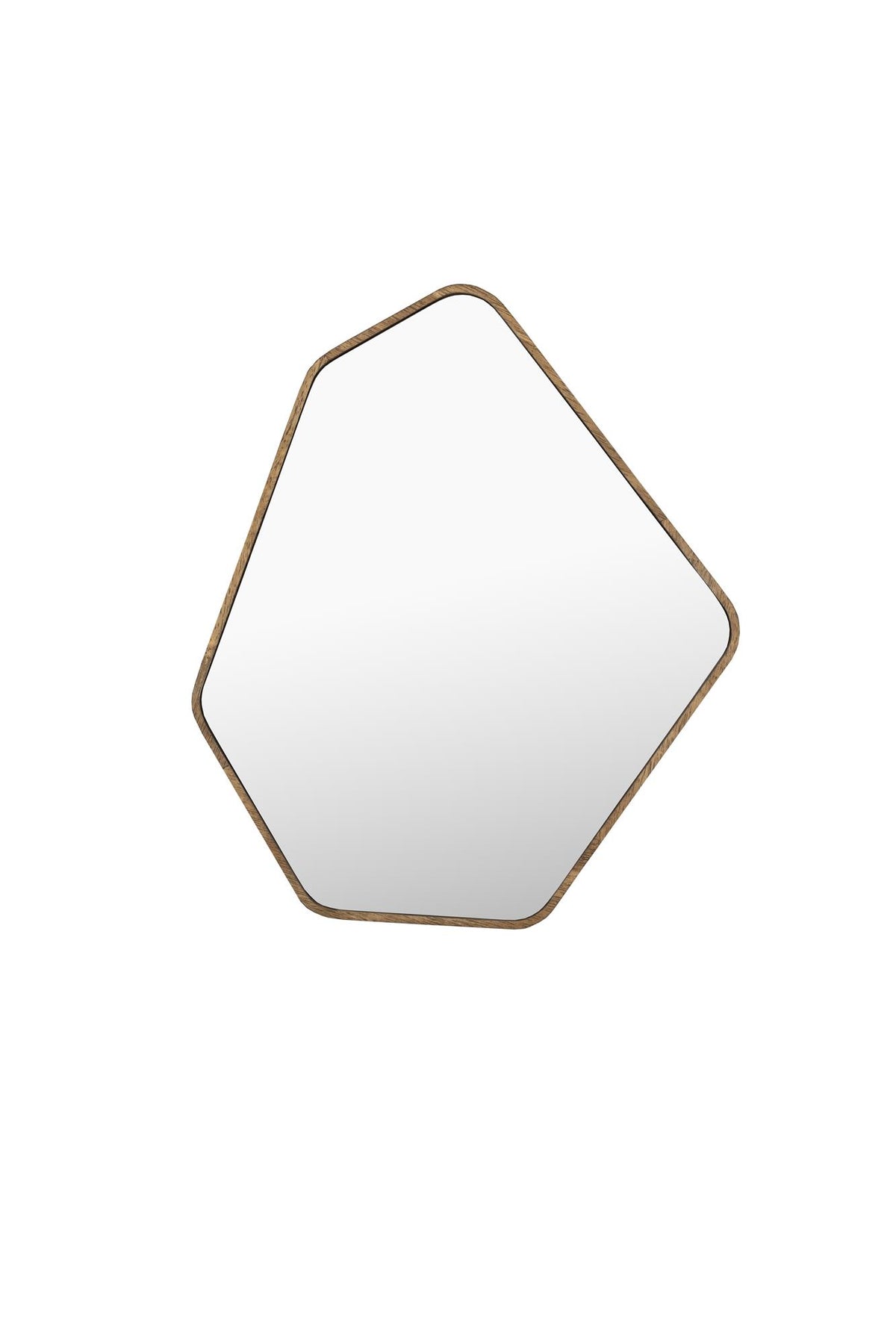 Miroir Asymétrique en Bois d'Hévéa - Dutchbone