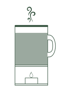 Mug Chauffant à la Bougie en Métal 500ml - Cookut