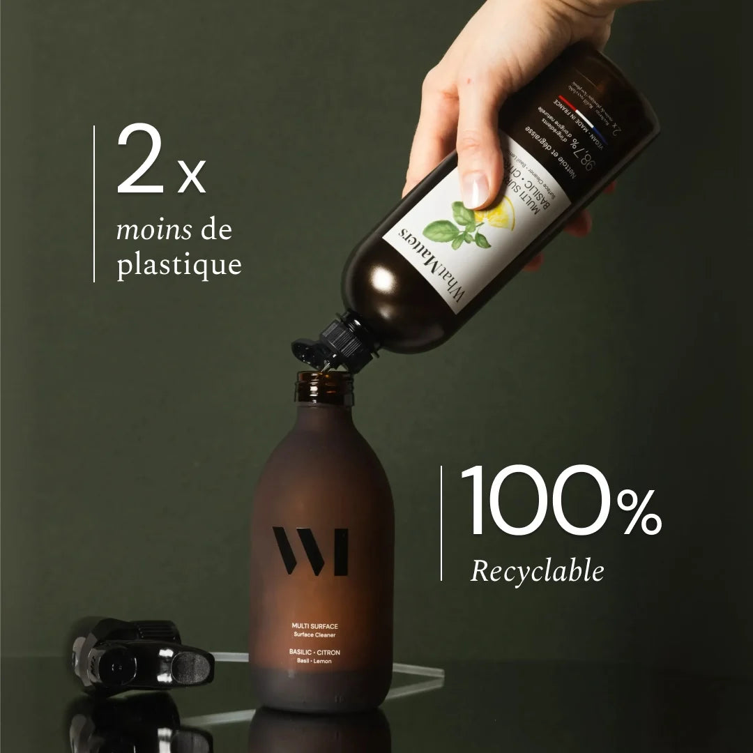 Pulvérisateur Multi-Surface 290 ml, Fleur d'Oranger / Basilic-Citron - What Matters