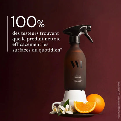 Pulvérisateur Multi-Surface 290 ml, Fleur d'Oranger / Basilic-Citron - What Matters