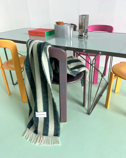 Plaid à Rayures Candy Wrap 100% Laine 130x200 cm - Maison Deux
