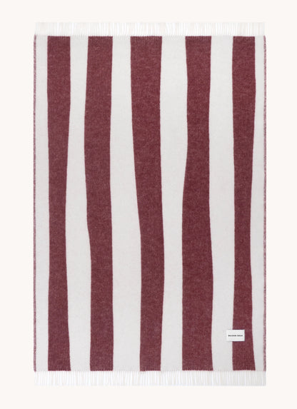 Plaid à Rayures Larges 100% Laine 130x200 cm - Maison Deux