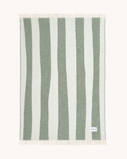 Plaid à Rayures Larges 100% Laine 130x200 cm - Maison Deux