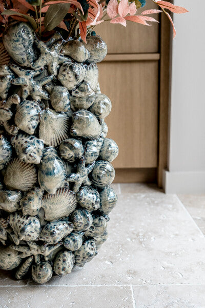 Vase Ocean Composition de Coquillages en Céramique - Peri Living