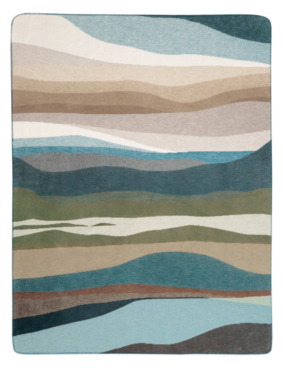 Plaid en Coton Iceland Horizon Chaud & Doux 150x200 cm - Biederlack
