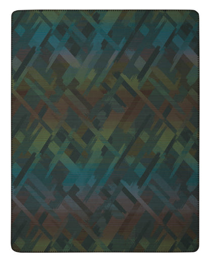 Plaid Chaud en Coton Glow Bleu 150x200 cm - Biederlack