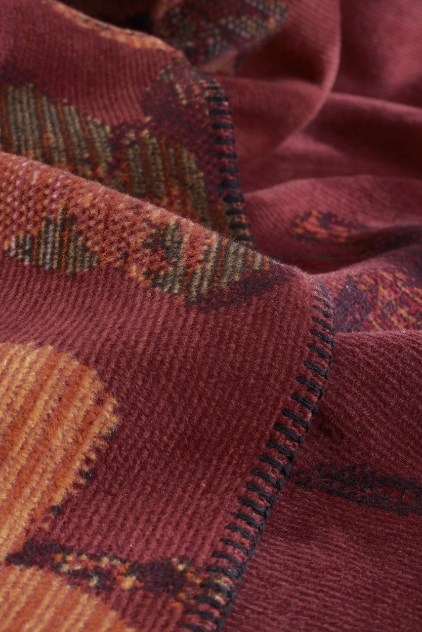 Plaid en Coton Doux Bordeaux 150x200 cm - Biederlack