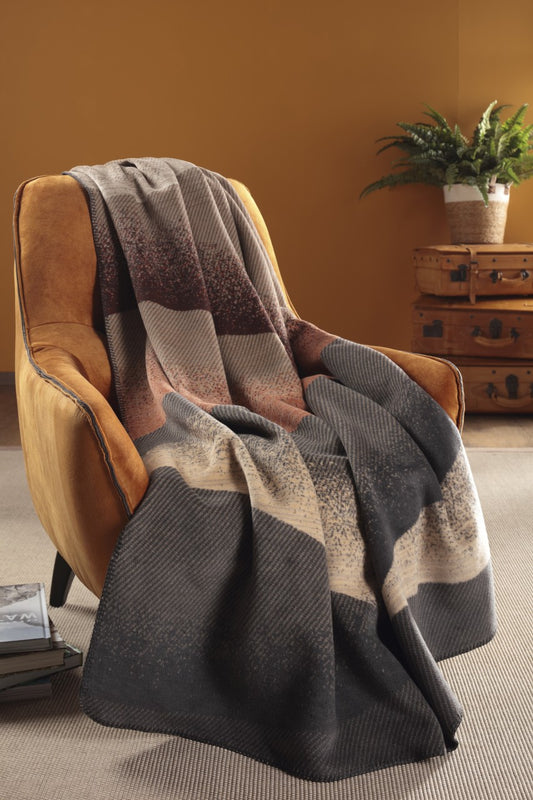 Plaid Chaud en Coton Desert Waves 150x200 cm - Biederlack