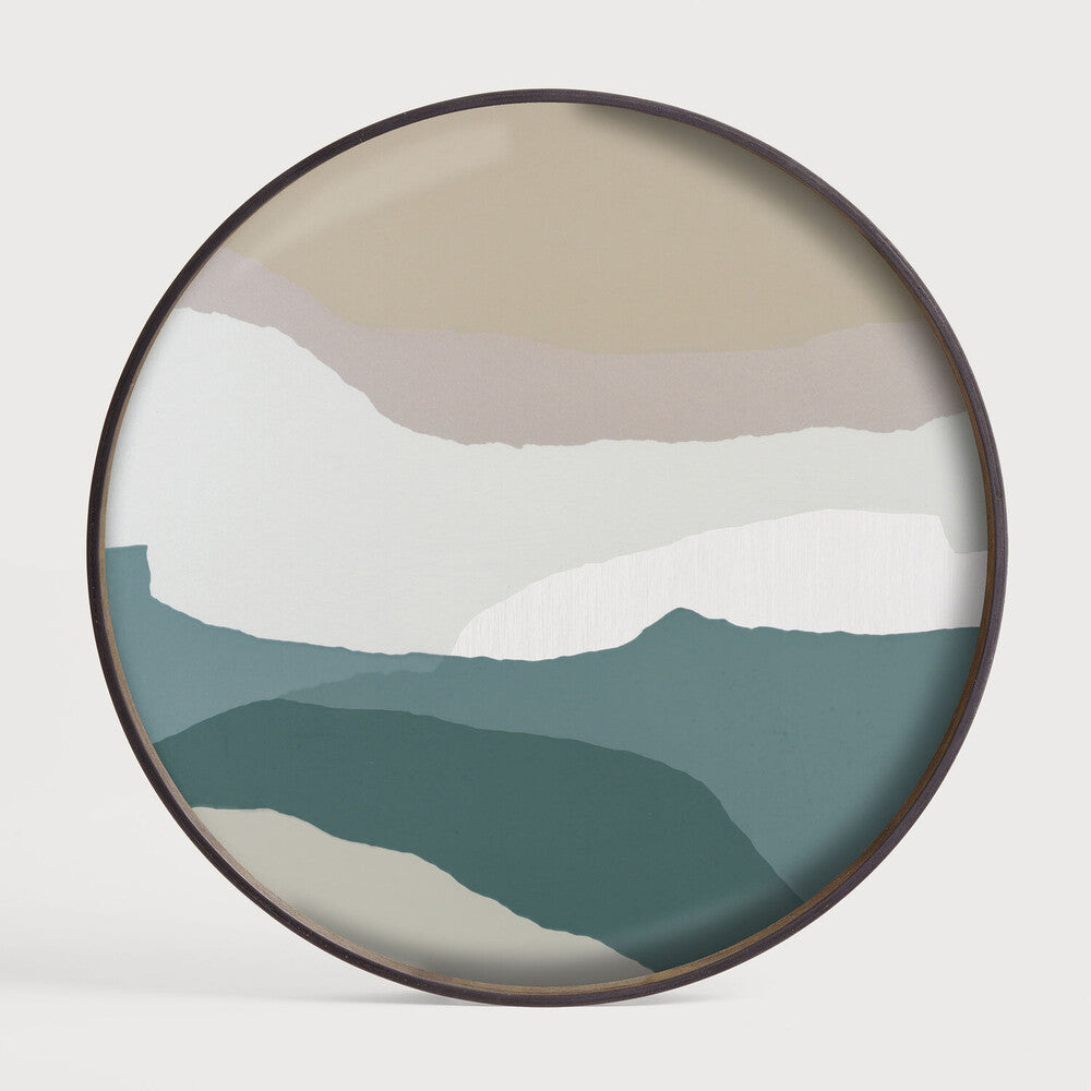 Plateau Rond en Verre Sérigraphié Sabi Wabi D.61 cm - Ethnicraft