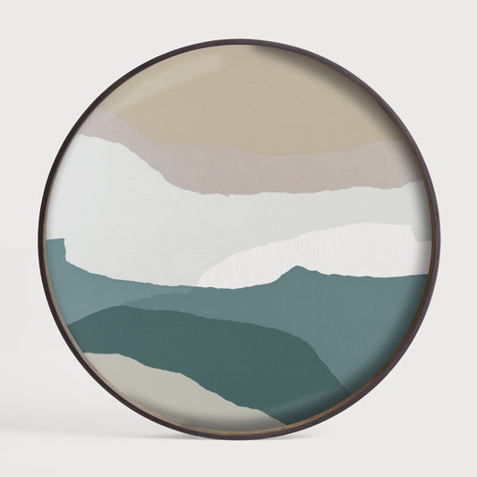 Plateau Rond en Verre Sérigraphié Sabi Wabi D.61 cm - Ethnicraft