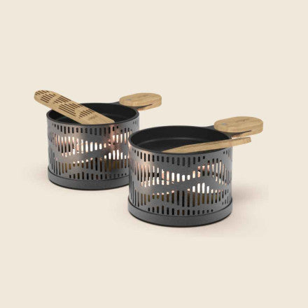 Coffret de 2 Raclettes à la Bougie Onyx - Cookut