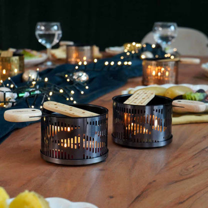 Coffret de 2 Raclettes à la Bougie Onyx - Cookut