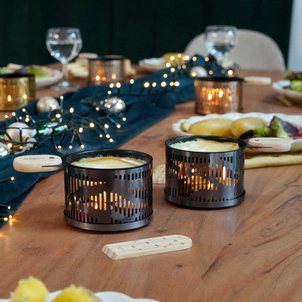 Coffret de 2 Raclettes à la Bougie Onyx - Cookut