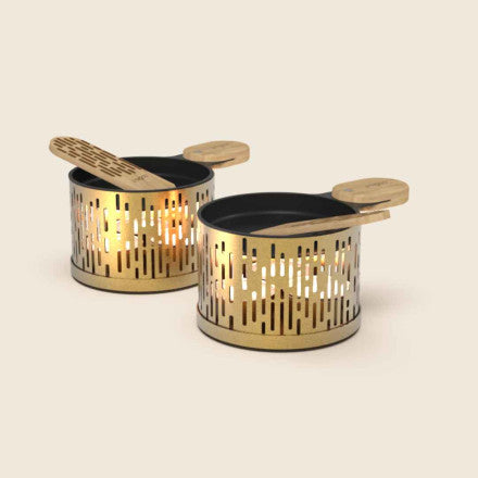 Coffret de 2 Raclettes à la Bougie Onyx - Cookut