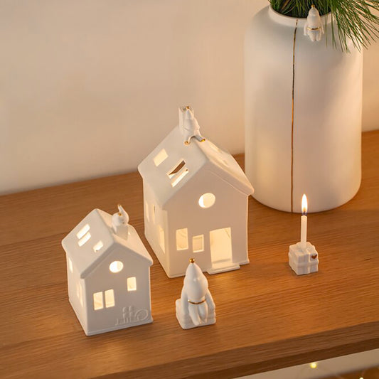 Photophore Maison Père Noël en Porcelaine - Räder