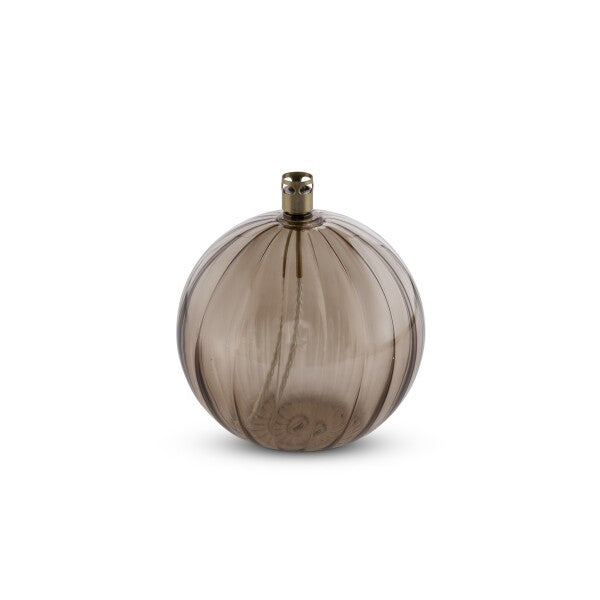 Lampe à Huile en Verre & Laiton Round Elegant Champagne - Peri Living