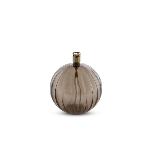 Lampe à Huile en Verre & Laiton Round Elegant Champagne - Peri Living