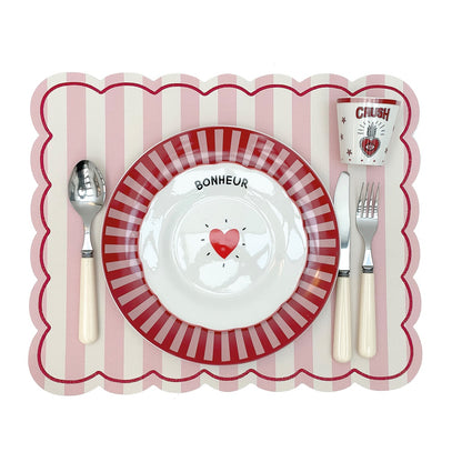 Set de 4 Assiettes à Dessert Amour Coeur D.19 cm - Opjet