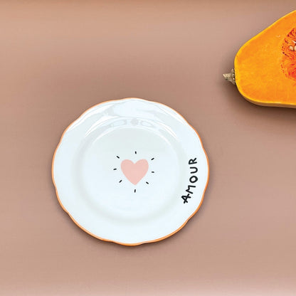 Set de 4 Assiettes à Dessert Amour Coeur D.19 cm - Opjet