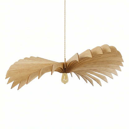 Suspension Aigle en Bois avec Ampoule Câble Ajustable - Atelier Loupiote