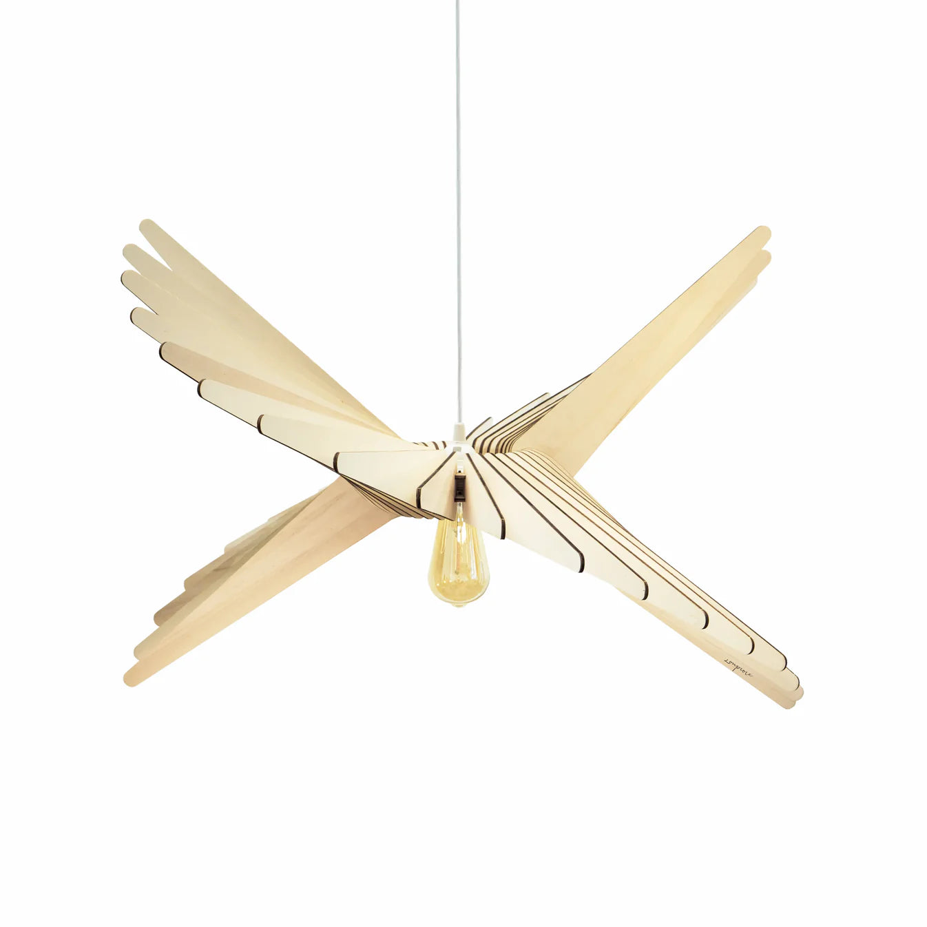 Suspension Albatros D.80cm Ajustable Ampoule avec Fournie - Atelier Loupiote