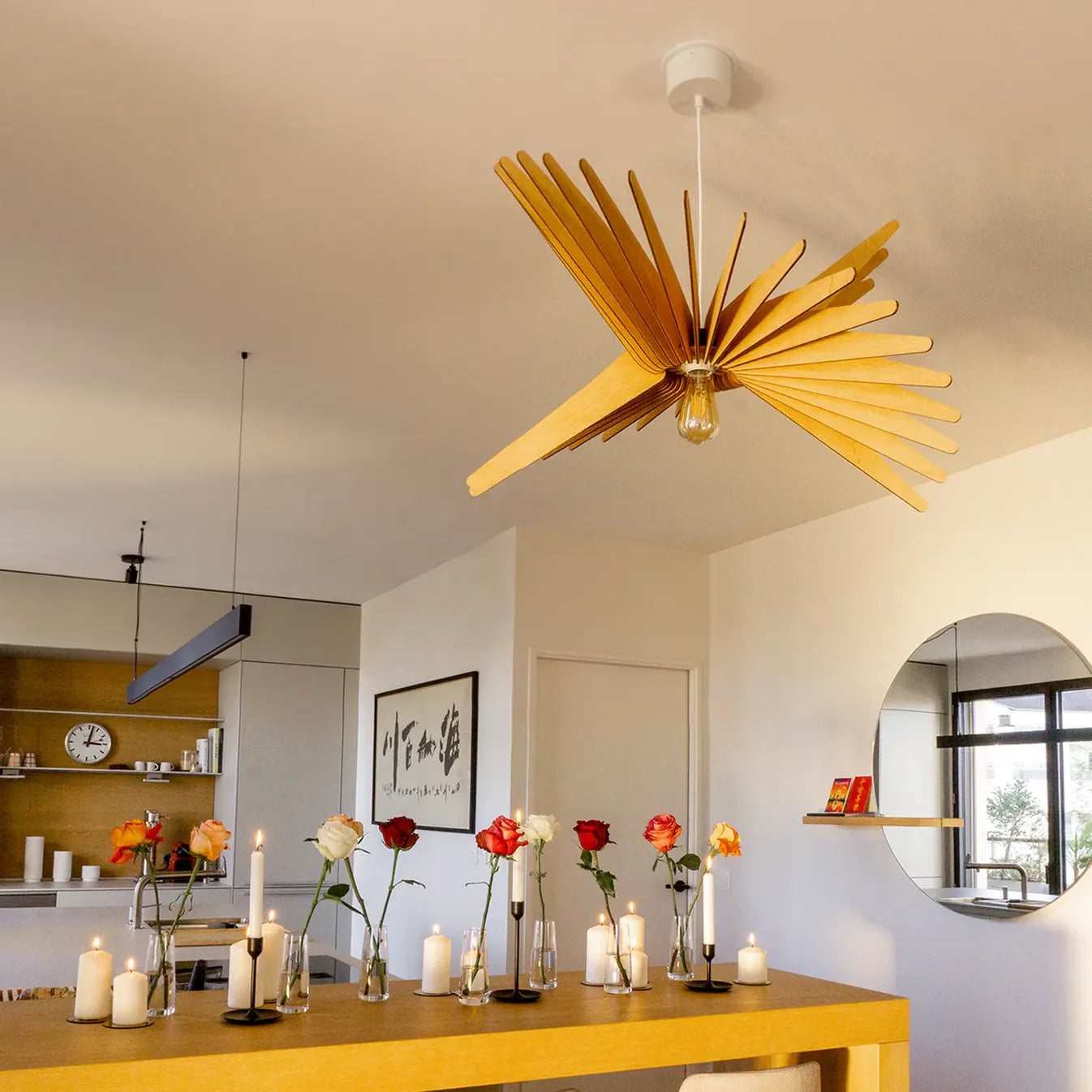 Suspension Albatros D.80cm Ajustable Ampoule avec Fournie - Atelier Loupiote