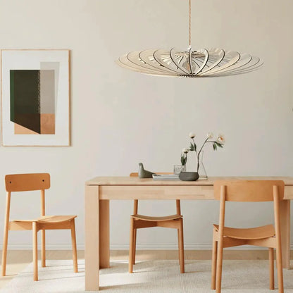 Suspension Neo en Bois Câble Ajustable avec Ampoule - Atelier Loupiote