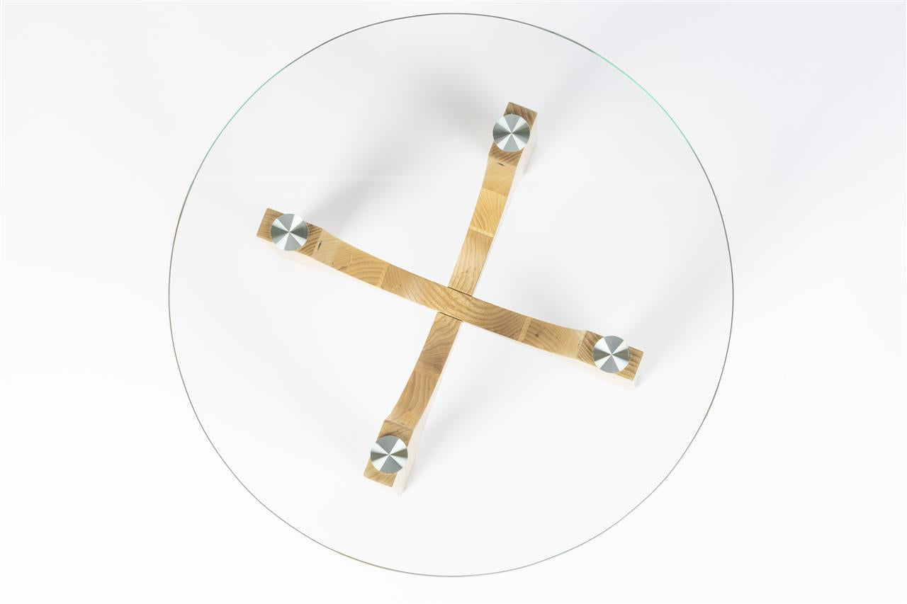 Table d'Appoint en Chêne et Verre Kobe - Zuiver