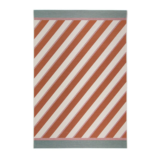 Tapis d'Extérieur Candy à Rayures Oranges 160x230 cm - Idaho