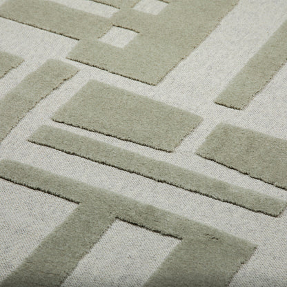 Tapis Vareze Sauge 100% Laine 160x230 cm - Idaho Éditions