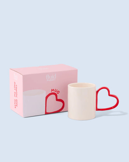 Tasse en Céramique Anse Coeur - Fluid Market