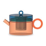 Théière en Verre Borosilicate Bicolore avec Filtre Inox - WD Lifestyle